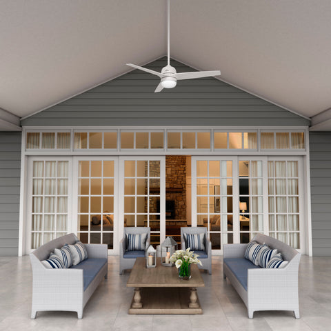 132cm Seawave Outdoor Ceiling Fan - White