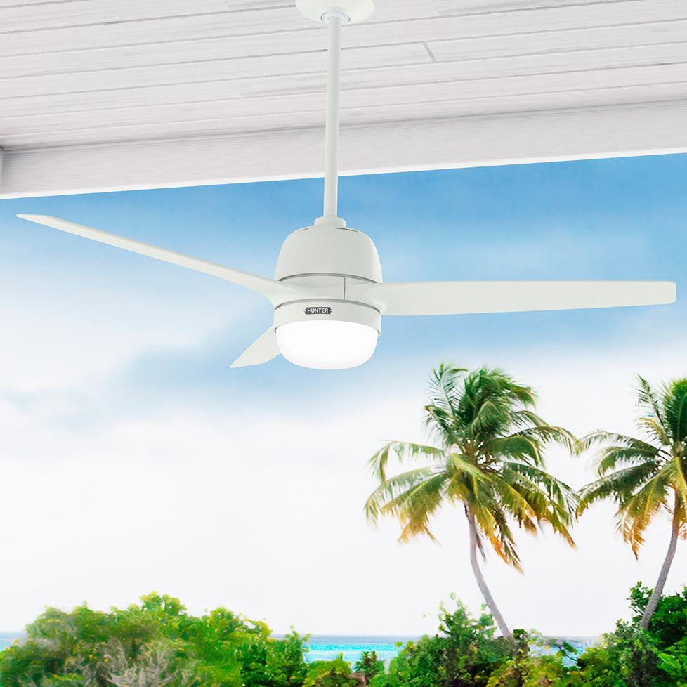 132cm Seawave Outdoor Ceiling Fan - White
