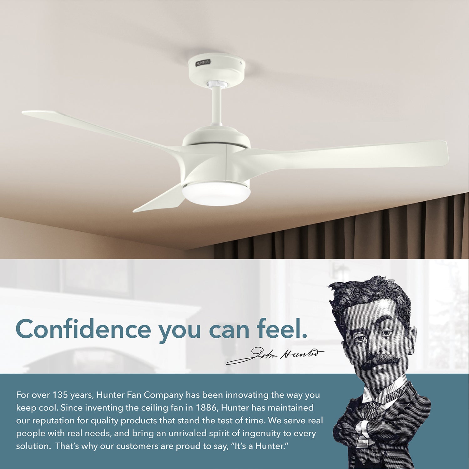 132cm Rosedale DC Ceiling Fan - White