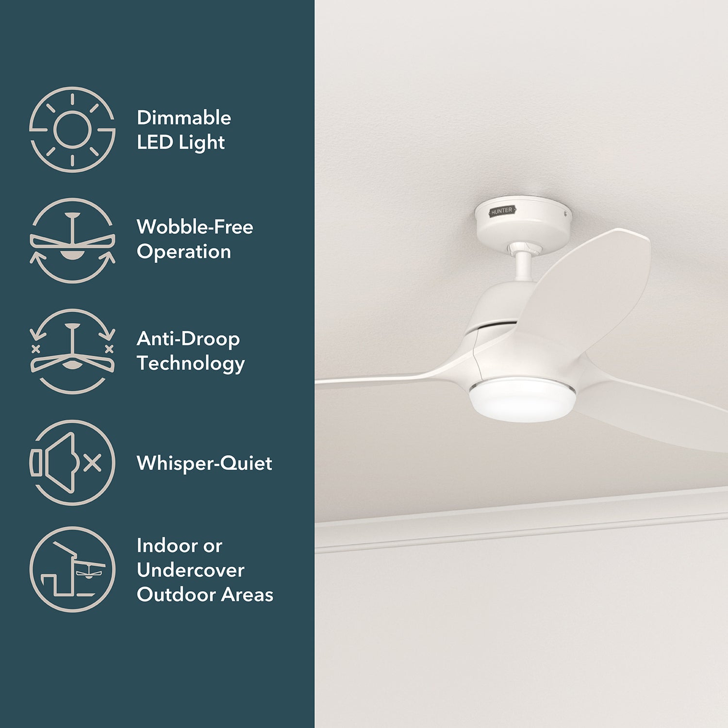 132cm Calabasas DC Ceiling Fan - White