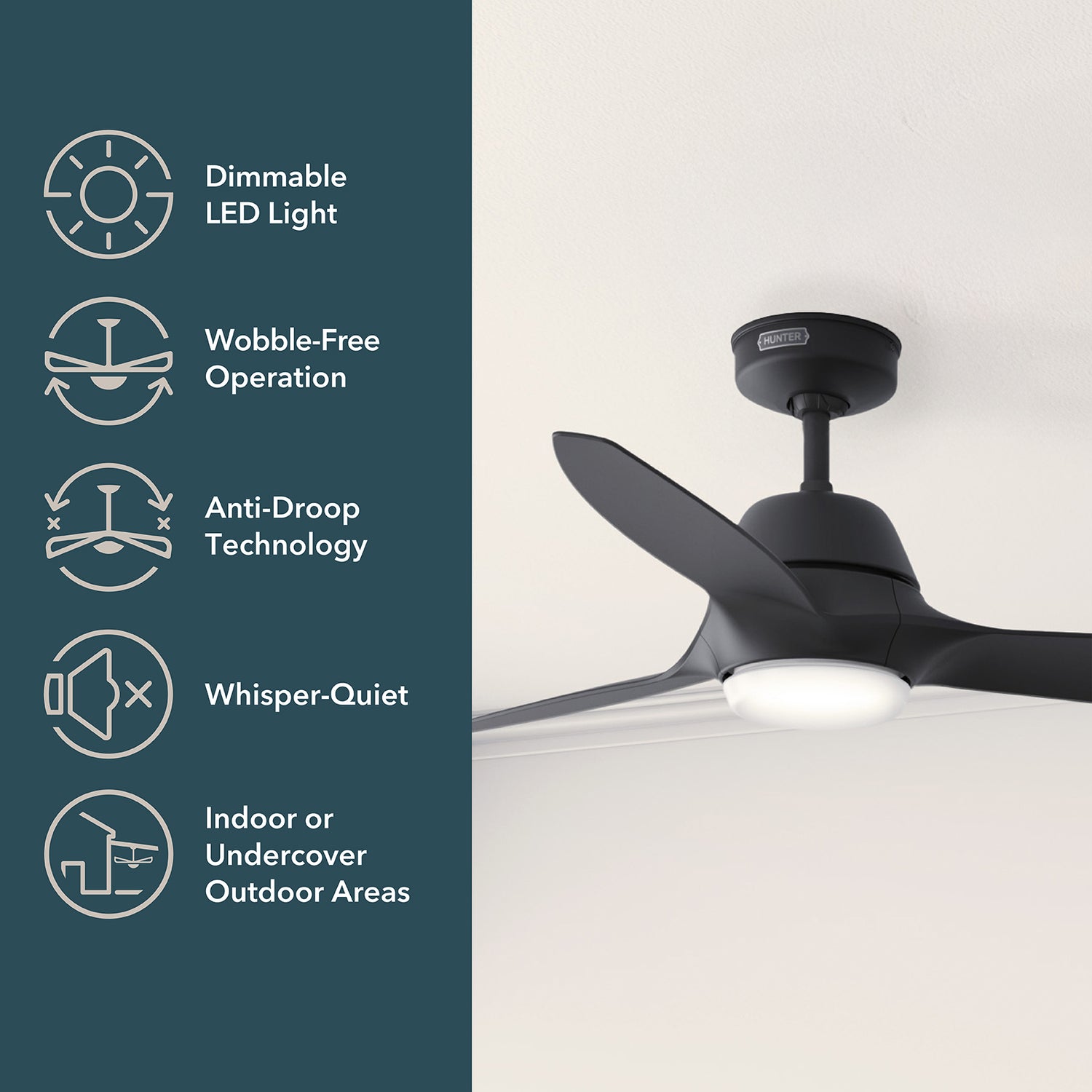 132cm Calabasas DC Ceiling Fan - Black