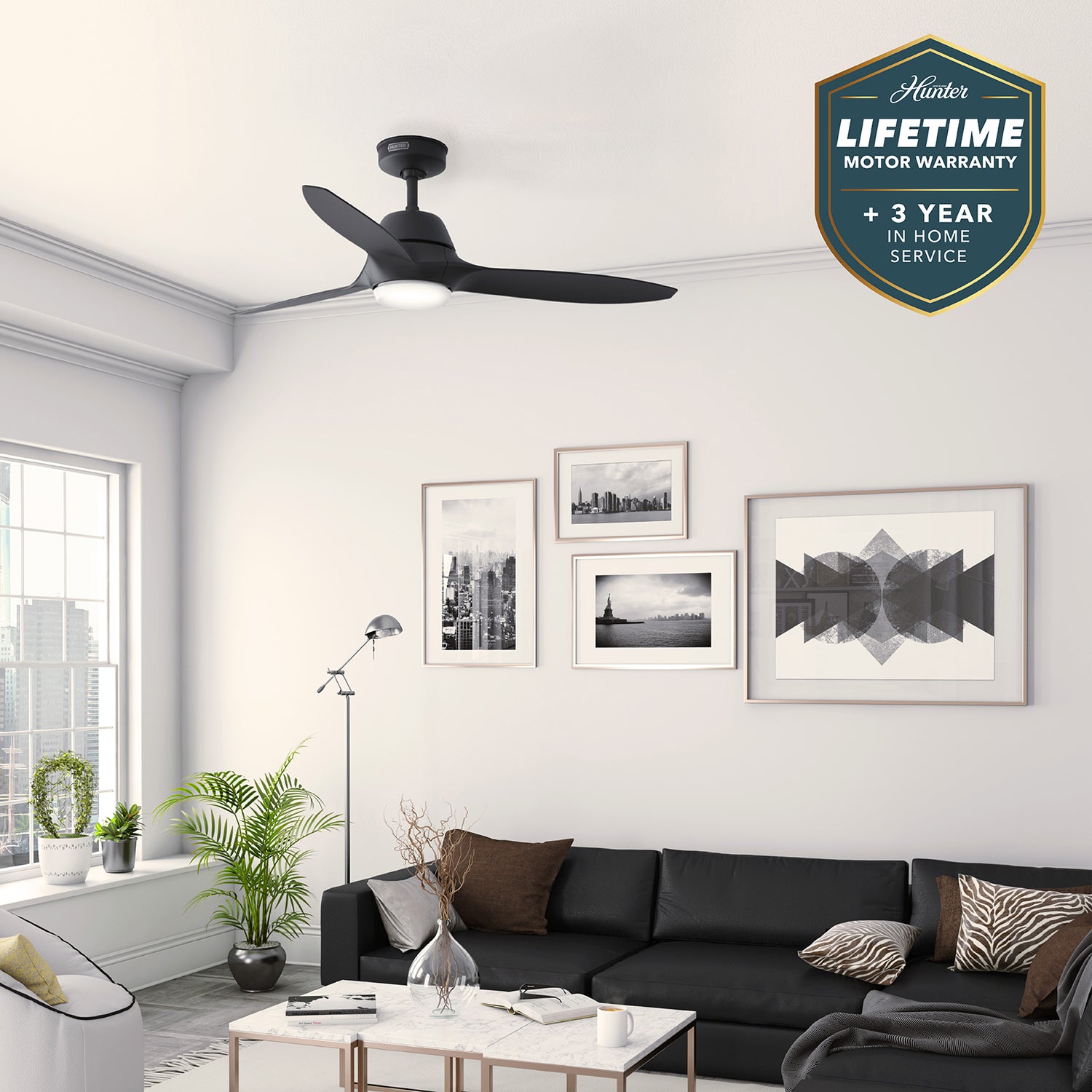 132cm Calabasas DC Ceiling Fan - Black