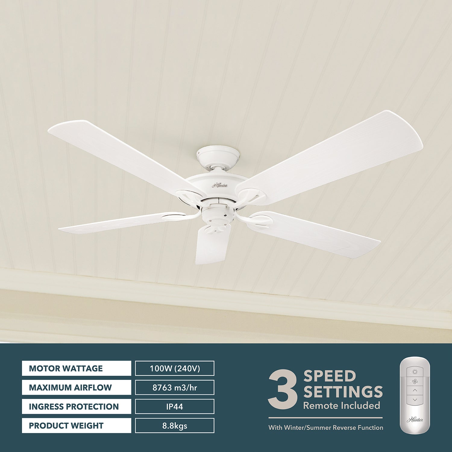132cm Maribel Ceiling Fan - White